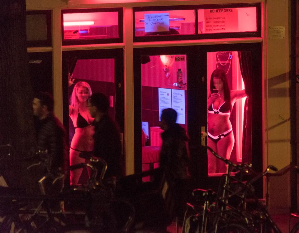  The Red Light District is especially busy at night