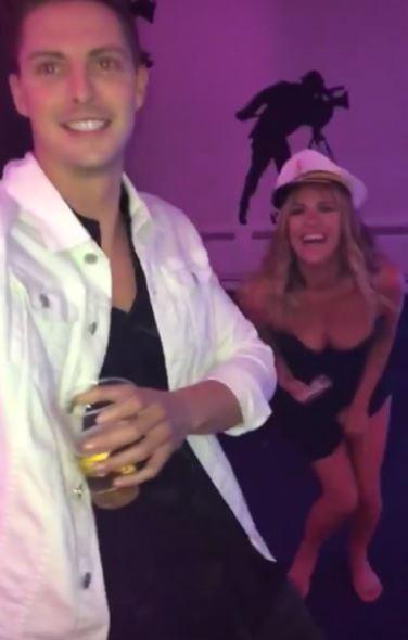 Caroline had ditched her shoes so she could dance