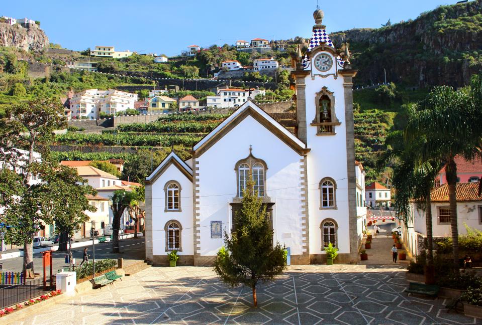 View of the São Bento Church in the centre of Ribeira Brava on Madeira