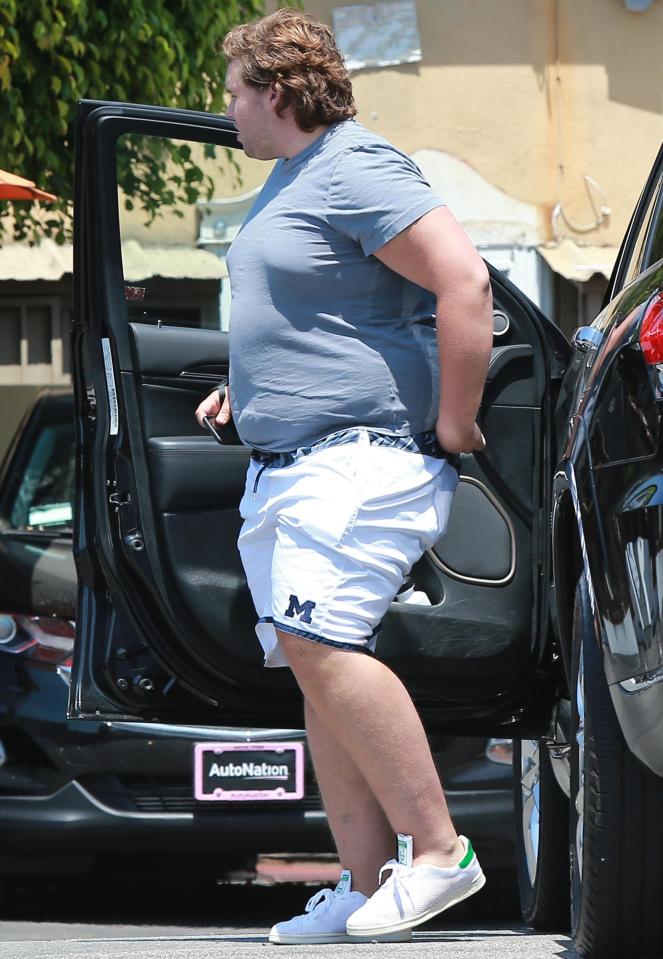 He arrived in a black SUV as he headed for lunch in the Brentwood section of the city