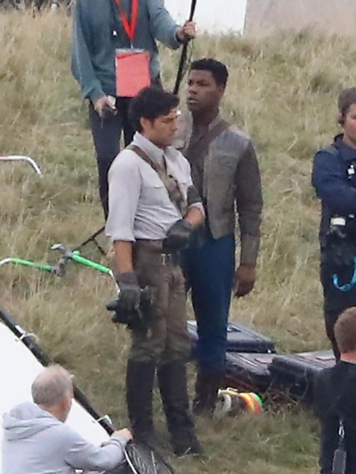  They looked completely at ease as they worked out on location in the countryside