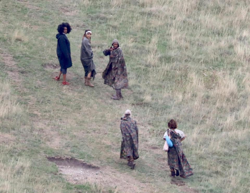  They walked up to the top of the hill to meet Chewbacca