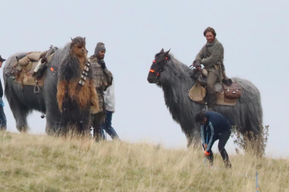  One person who wasn't seen on set today was Ewan McGregor, who's filming all his scenes inside and away from prying eyes