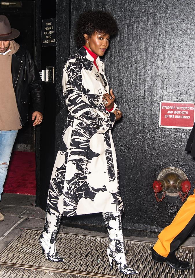  The model looks uncanny to the late singer in her loud outfit that she wore to NY Fashion Week