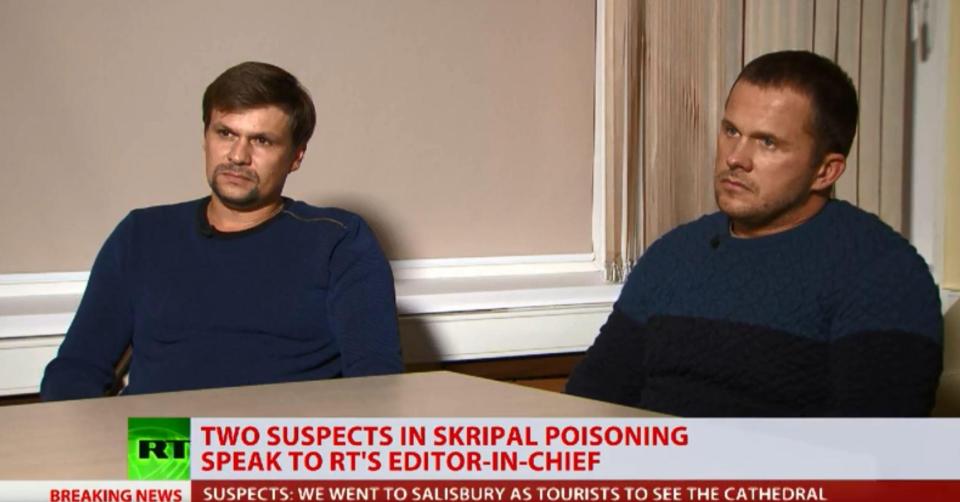  The Russian men both deny responsibility for the attempted murder of the Skripals