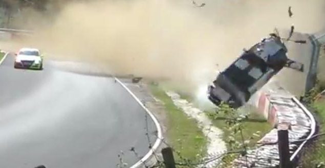  A racing driver was spent spiralling out of control in this shocking crash