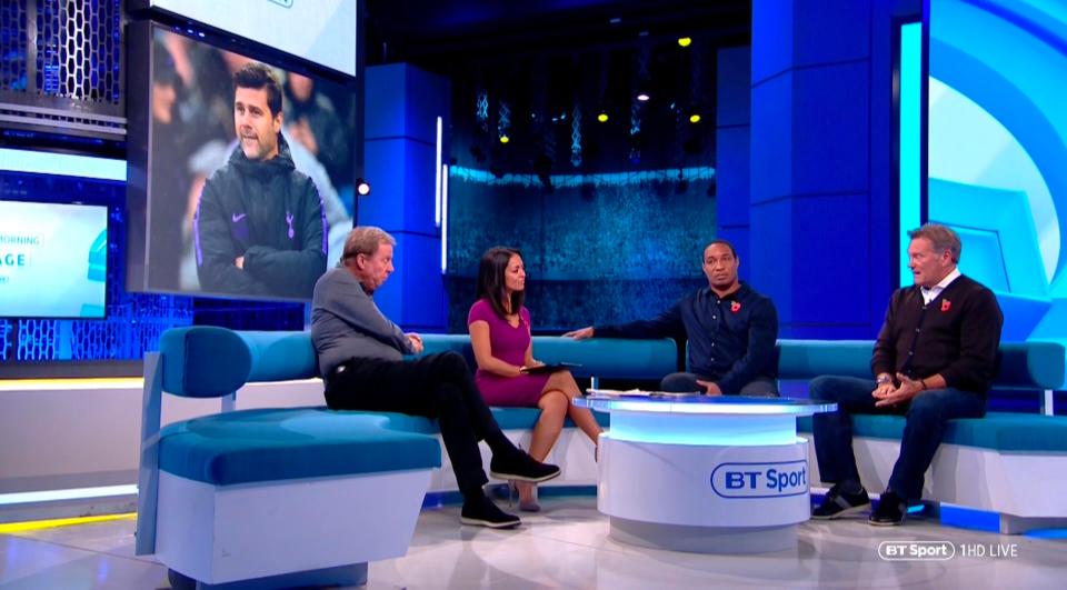 Viewers of BT’s live Saturday Morning Savage show had earlier seen Hoddle seen Glenn looking relaxed and healthy along with fellow pundits Harry Redknapp and Paul Ince