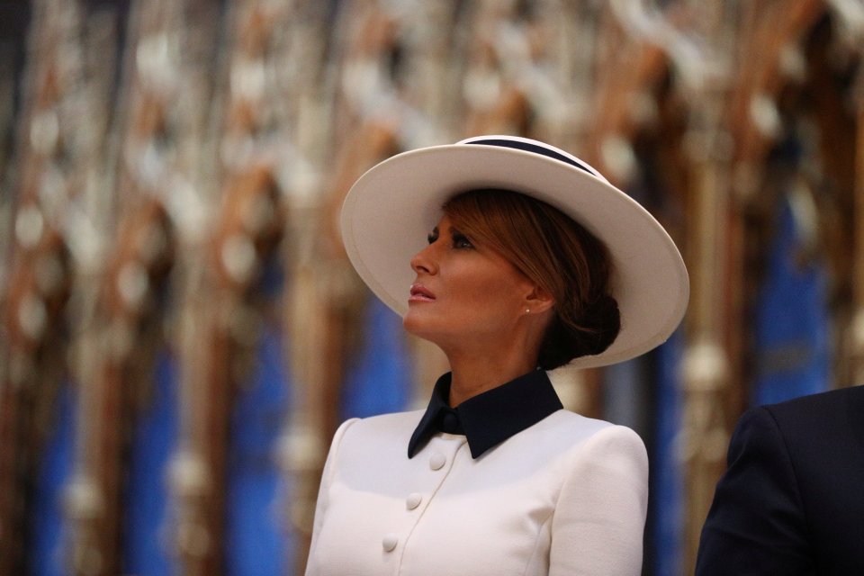  Melania visited Westminster Abbey with her husband as part of their state visit