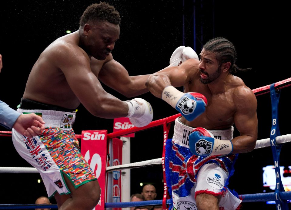  Haye beat Chisora in 2012 after a bitter rivarly - however, Hayemaker now manages Del Boy