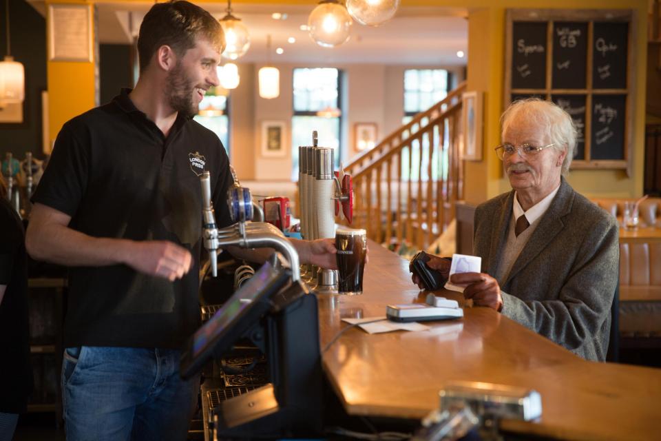  Barman Ben Easter, 22, said: 'It is impressive that underneath there’s a young woman'