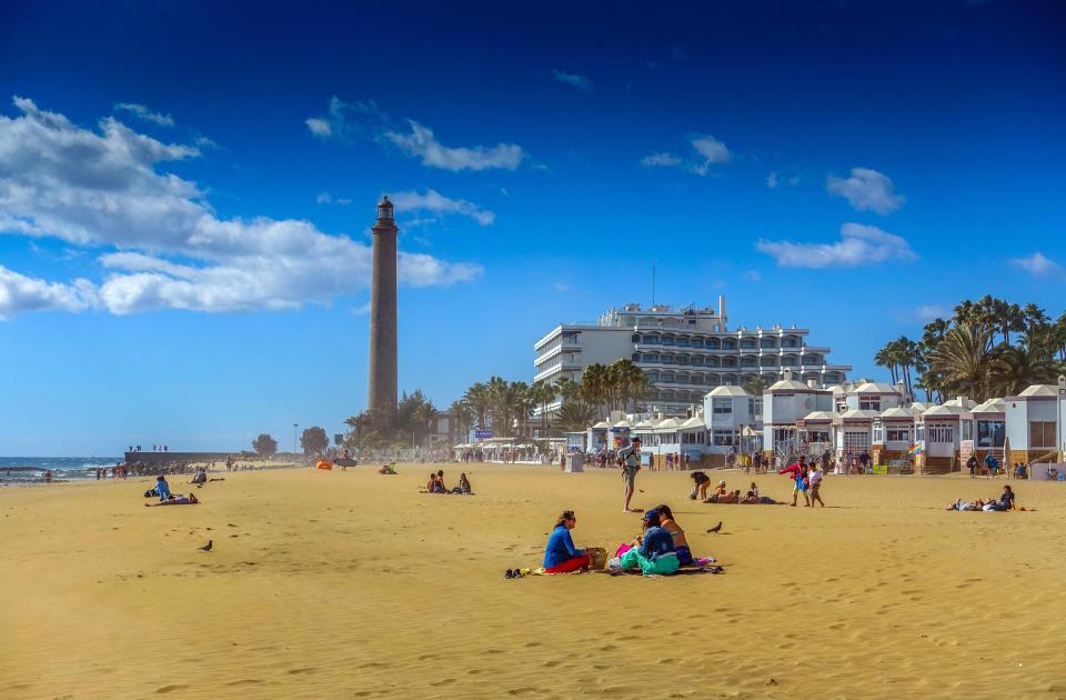  The lighthouse on Maspalomas Beach marks a gorgeous place to sunbathe and spend the day