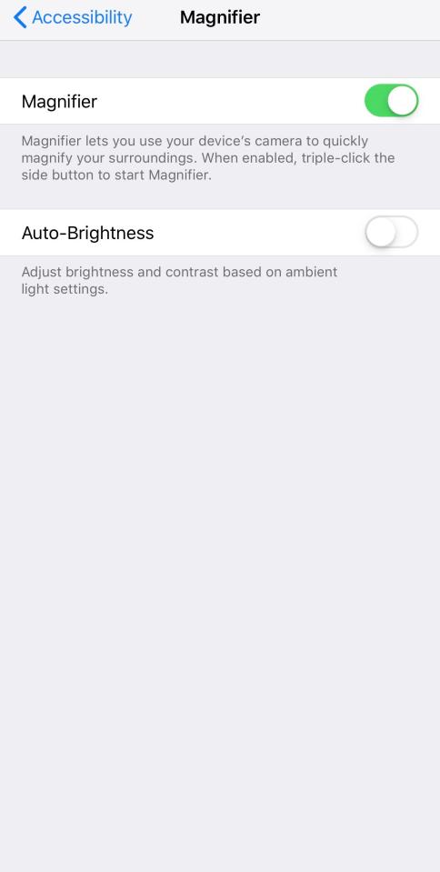 iPhone magnifier