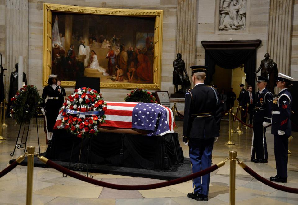  All living former presidents attended the state funeral today
