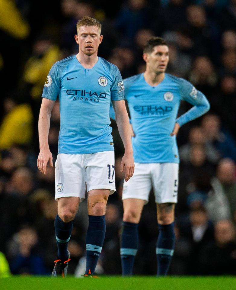 Man City were stunned 3-2 at home to Crystal Palace on Saturday