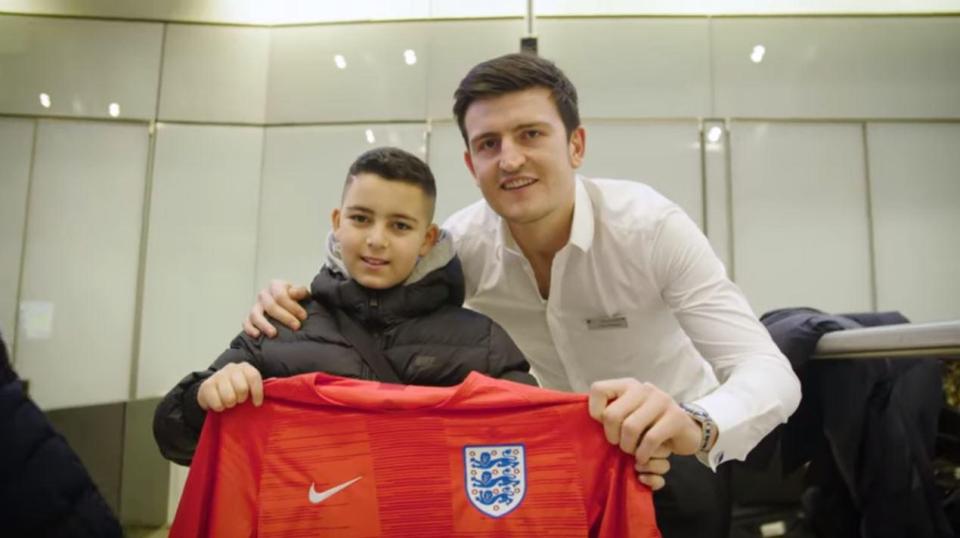  Belal. 10, had the trip of a lifetime as he met Harry Maguire before travelling to NYC
