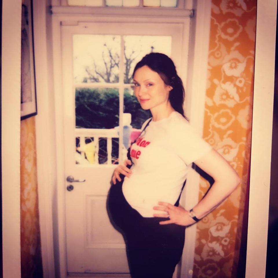  Sophie, pictured just before baby Mickey was born
