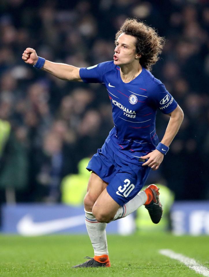 David Luiz scored the winning penalty to fire Chelsea into the Carabao Cup final