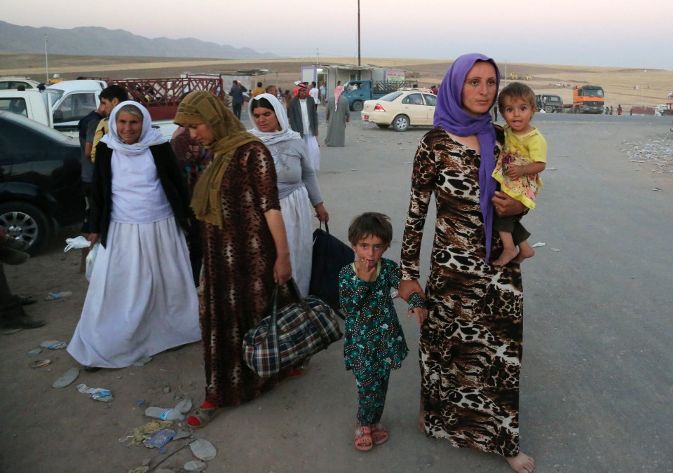  Thousands of Yazidis were slaughtered while women and children were taken as sex slaves. File pic