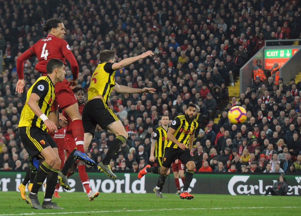 Virgil van Dijk rose high to add a fourth goal in the closing minutes