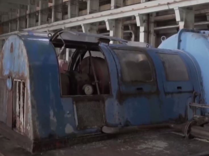The odd machinery is in this extinct electricity station