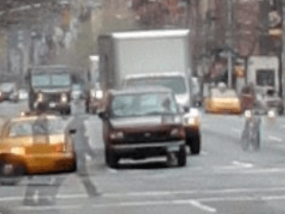  These ghostly figures can be seen crossing the road – but they're not from a supernatural other-world
