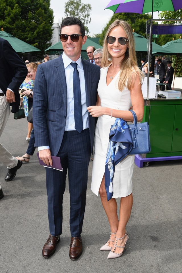  Erica Stoll and her husband Rory McIllroy at the Wimbledon Tennis Championships