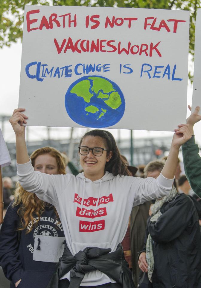 New Zealand students joined with young people in 100 other countries by walking out of their classrooms