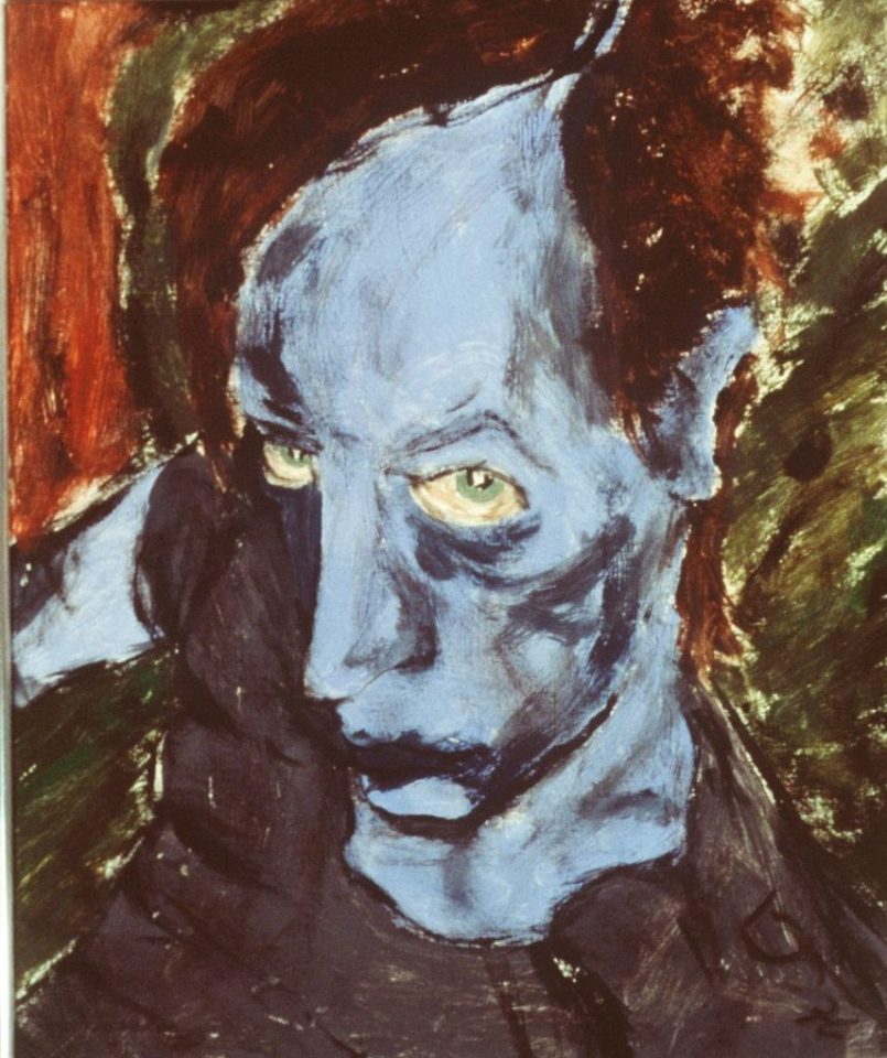  H. His portrait of a pal is a bit of a Face Oddity
