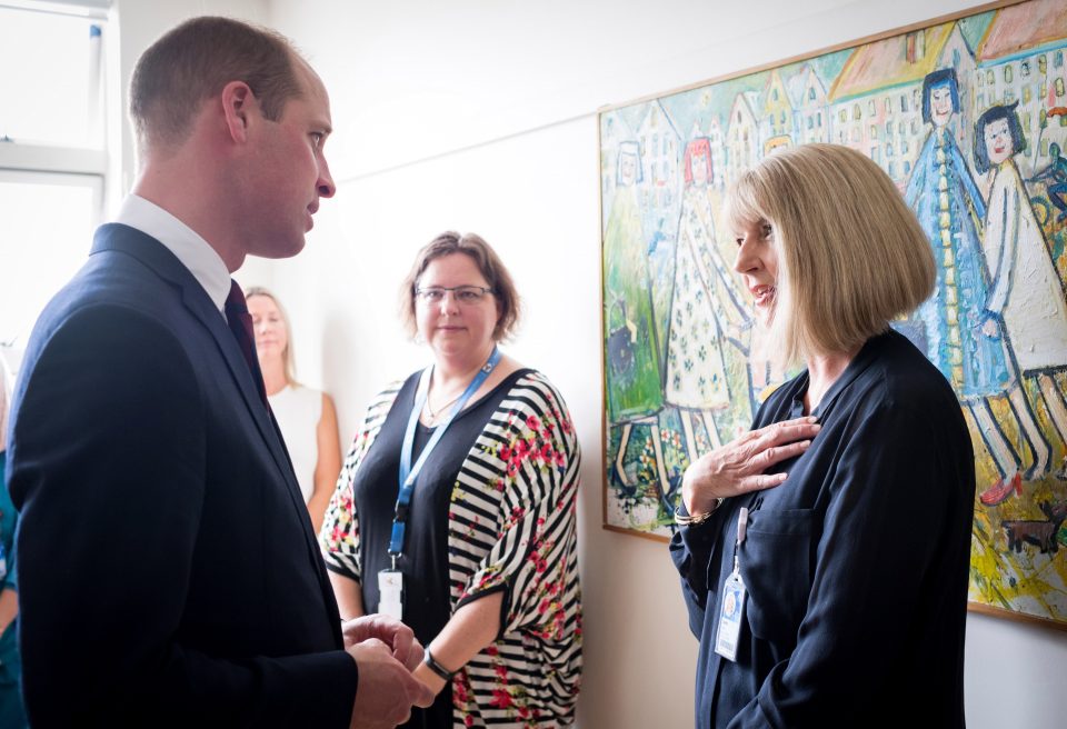  Prince William speaks with medics and staff at Auckland's Starship Hospital
