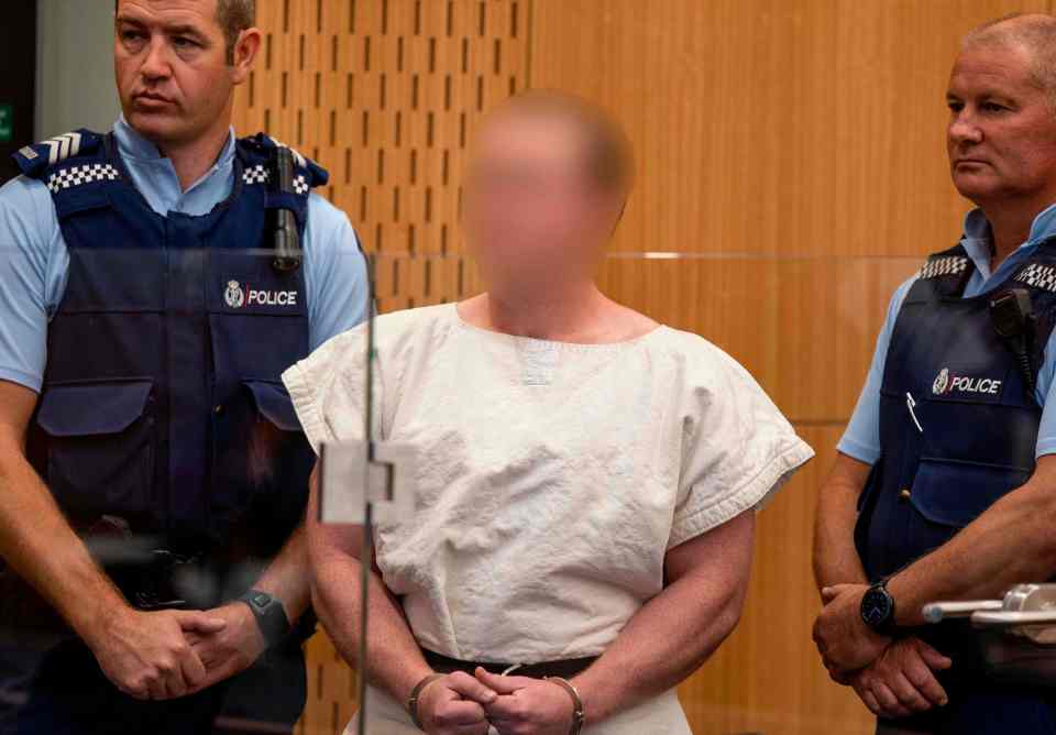  Brenton Tarrant pictured in March, when he was charged with murder