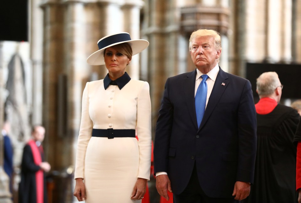  The Trumps pictured in Westminster Abbey during their three-day UK state visit