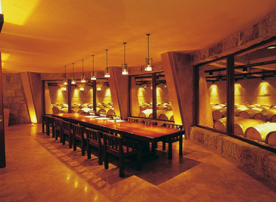 Inside Catena Zapata's cellar tasting room