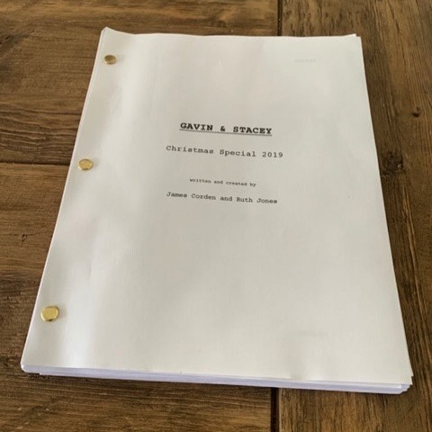  James Corden tweeted this photo of the new script in May