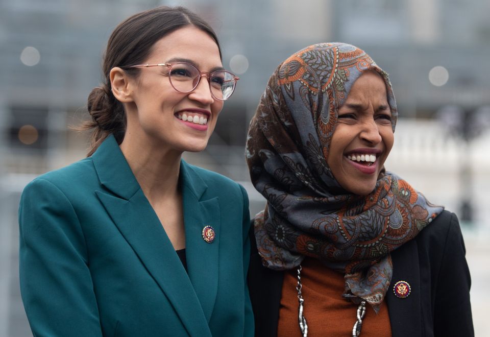  Alexandria Ocasio-Cortez and Ilhan Omar are two of President Trump's most strident left-wing critics