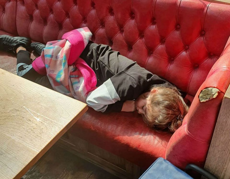 The family were stranded at Gatwick for two days