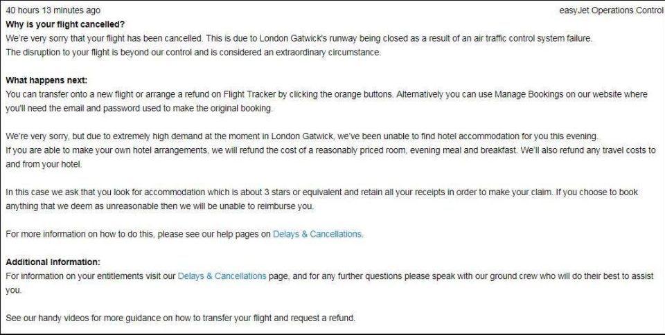EasyJet's advice to passengers