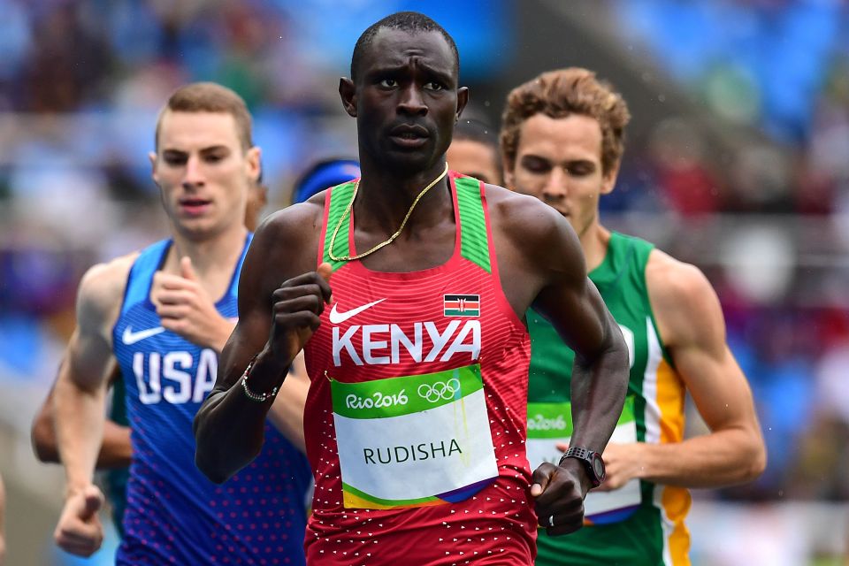  Kenyan star David Rudisha, 30, is a two-time Olympic gold medallist