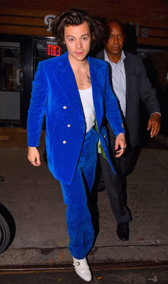 Harry Styles seen leaving Rubirosa restaurant in SoHo in New York City earlier in the year