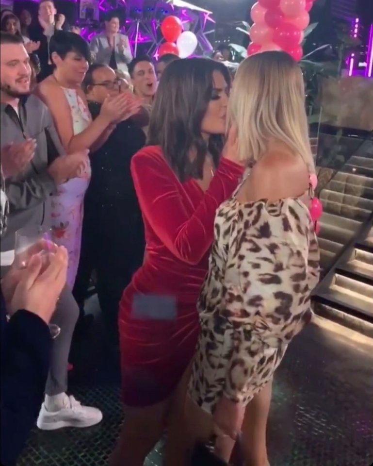 Love Island's Megan and Towie's Demi snog at the Celebs Go Dating wrap party on Wednesday night