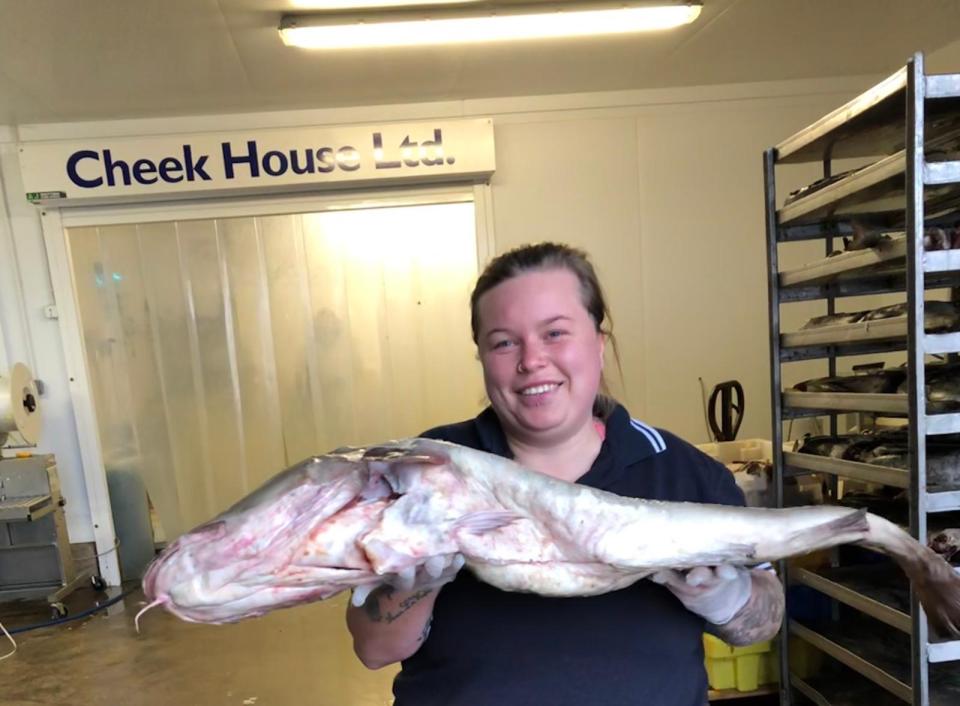  Amy Valentine, 28, received a call from a mate to say four police cars and a fire engine were parked by her fish van