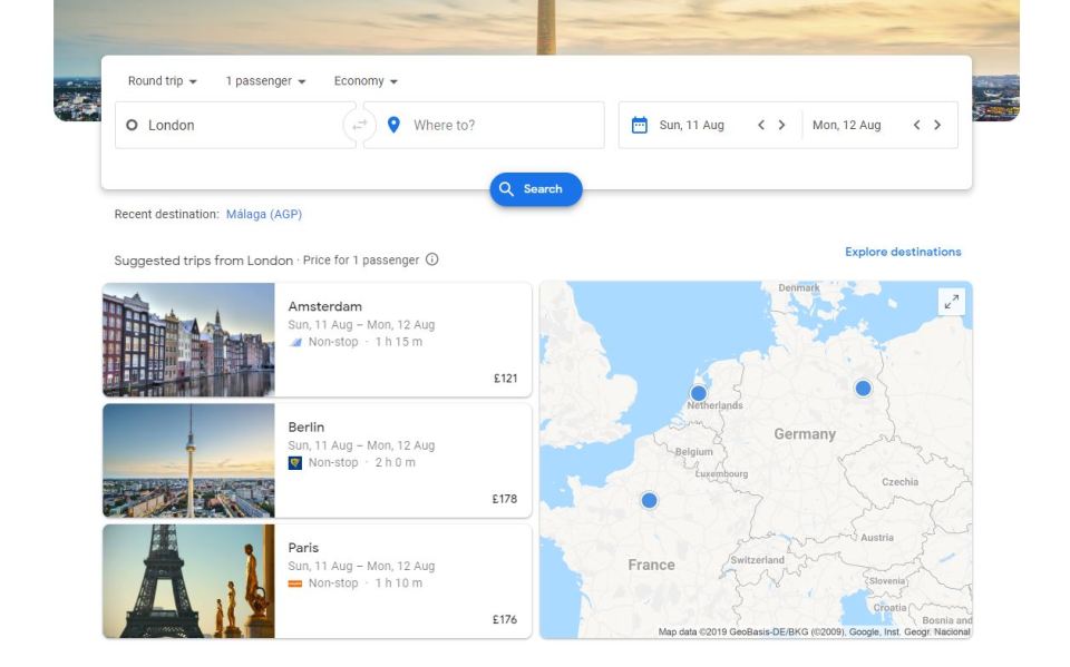 Google has updated its travel feature