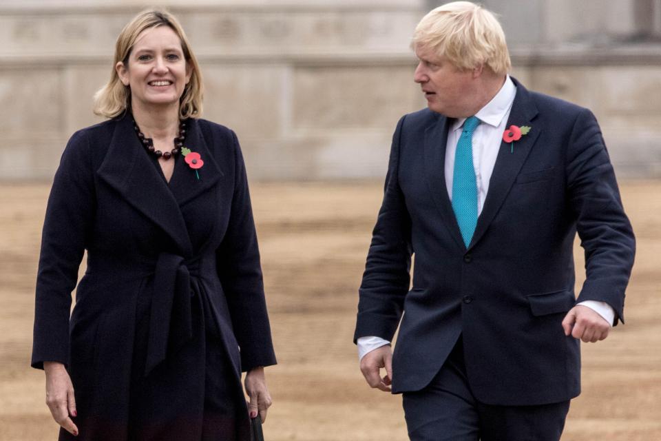  Rudd resigned as Work and Pensions secretary in protest at Boris Johnson's Brexit negotiations