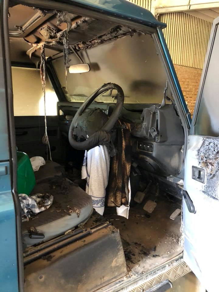 A week before Mr Taylor went missing his Land Rover was deliberately set alight