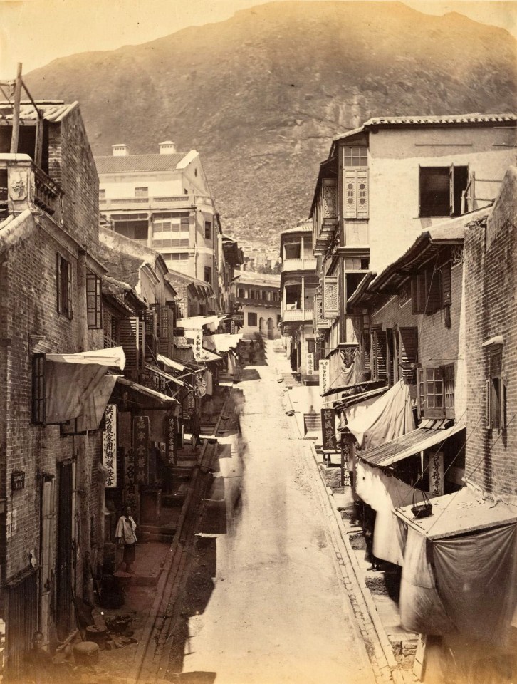  This is Cochrane Street in the early days of British Hong Kong
