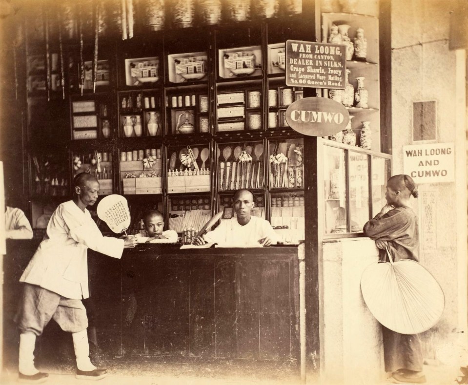  Wah Loong was a Chinese curiosity shop importing goods from nearby Canton selling silk, crape shawls and ivory
