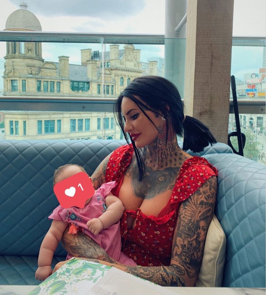  She is yet to reveal her daughter's name and covers her face for privacy