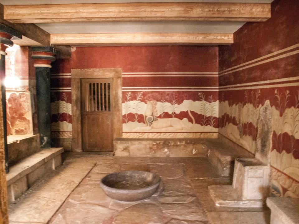  The interior of the Palace of Knossos in Heraklion, Crete