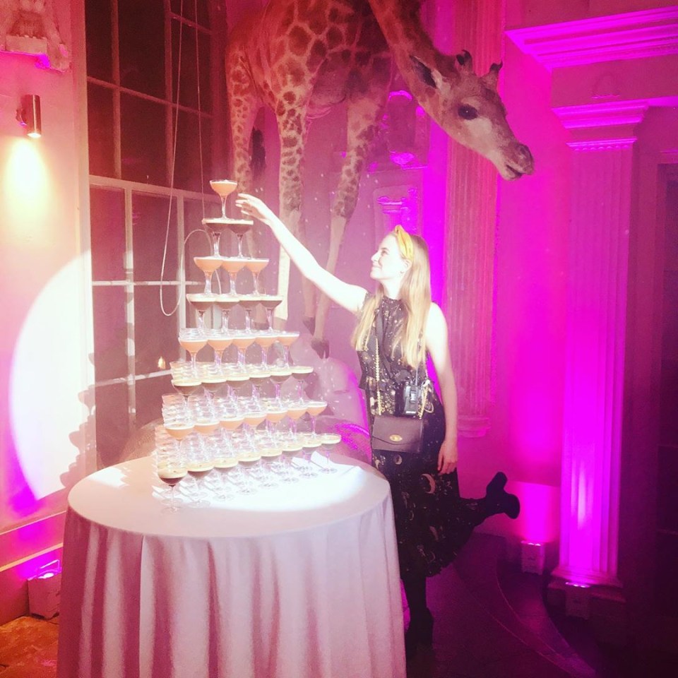  A tower of drinks greeted guests as they entered the venue