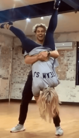  Saffron and AJ have given fans a sneak preview of their salsa routine