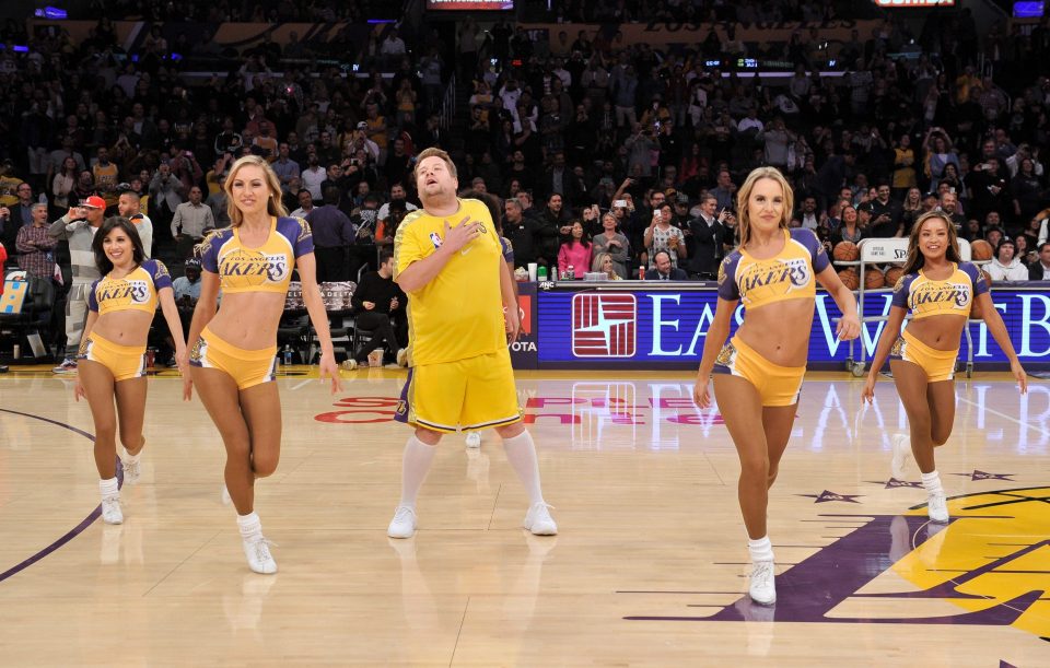  Corden donned the gold kit for his stunning routine